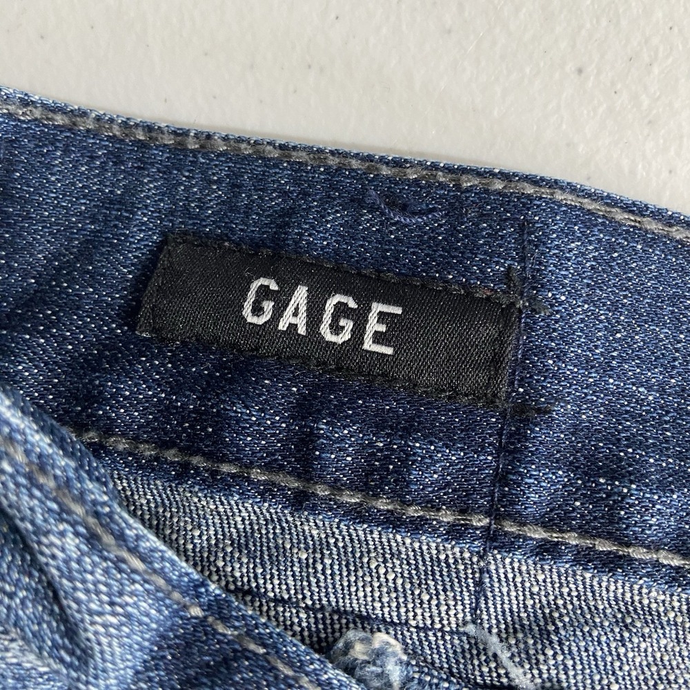 Affliction Jeans mens 34x35 Blue Denim Gage Distressed Grunge Biker Emo Punk Y2K - Picture 7 of 16